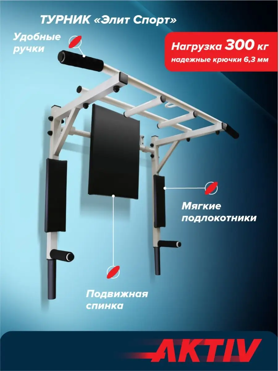 Турник брусья пресс настенный 3 в 1 спортивный тренажер AKTIV купить по  цене 154,56 р. в интернет-магазине Wildberries в Беларуси | 117221429