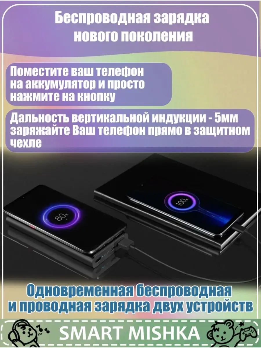 Внешний аккумулятор с функцией беспроводной зарядки Mi Wirel… Xiaomi купить  по цене 74,79 р. в интернет-магазине Wildberries в Беларуси | 117723964