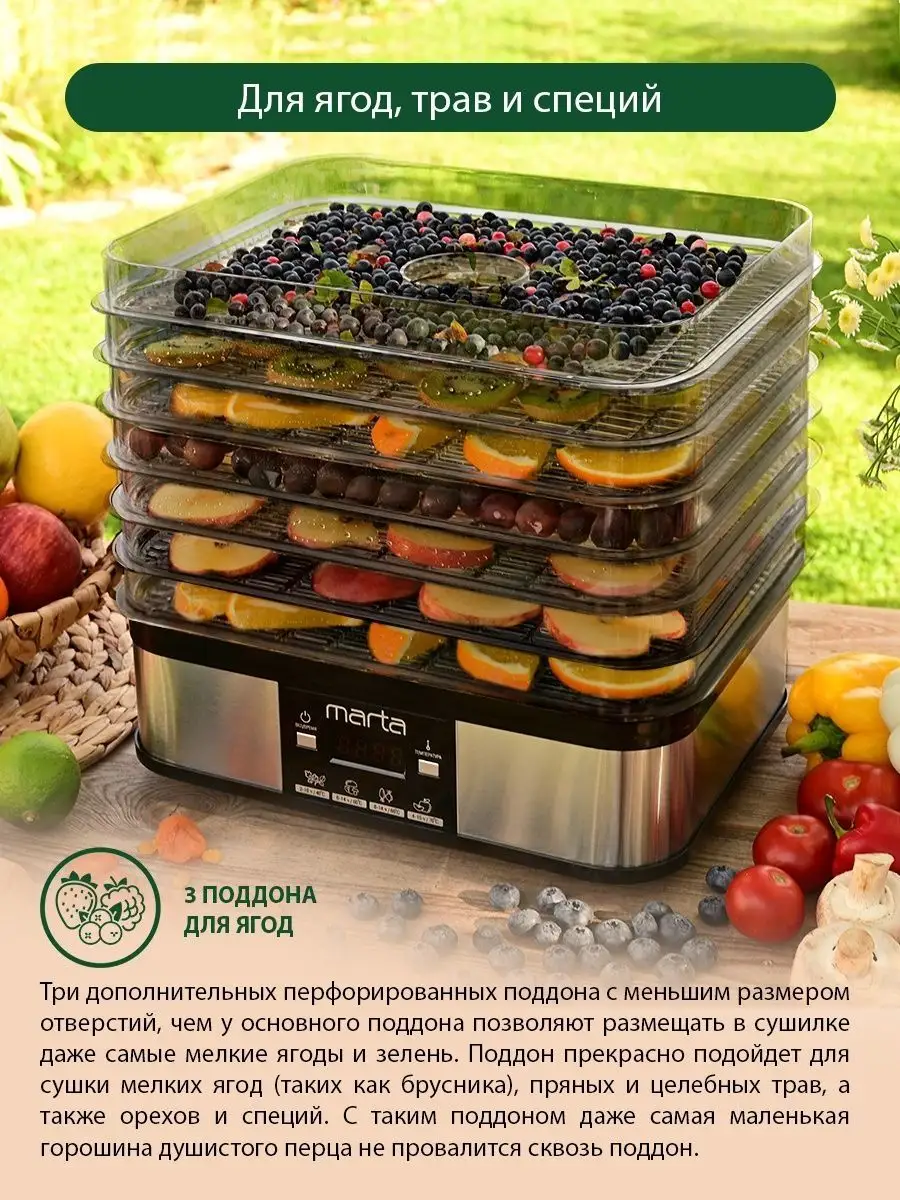 ТеплоМакс сушилка Самобранка 50х50 для овощей фруктов ягод трав электрическая дегидратор