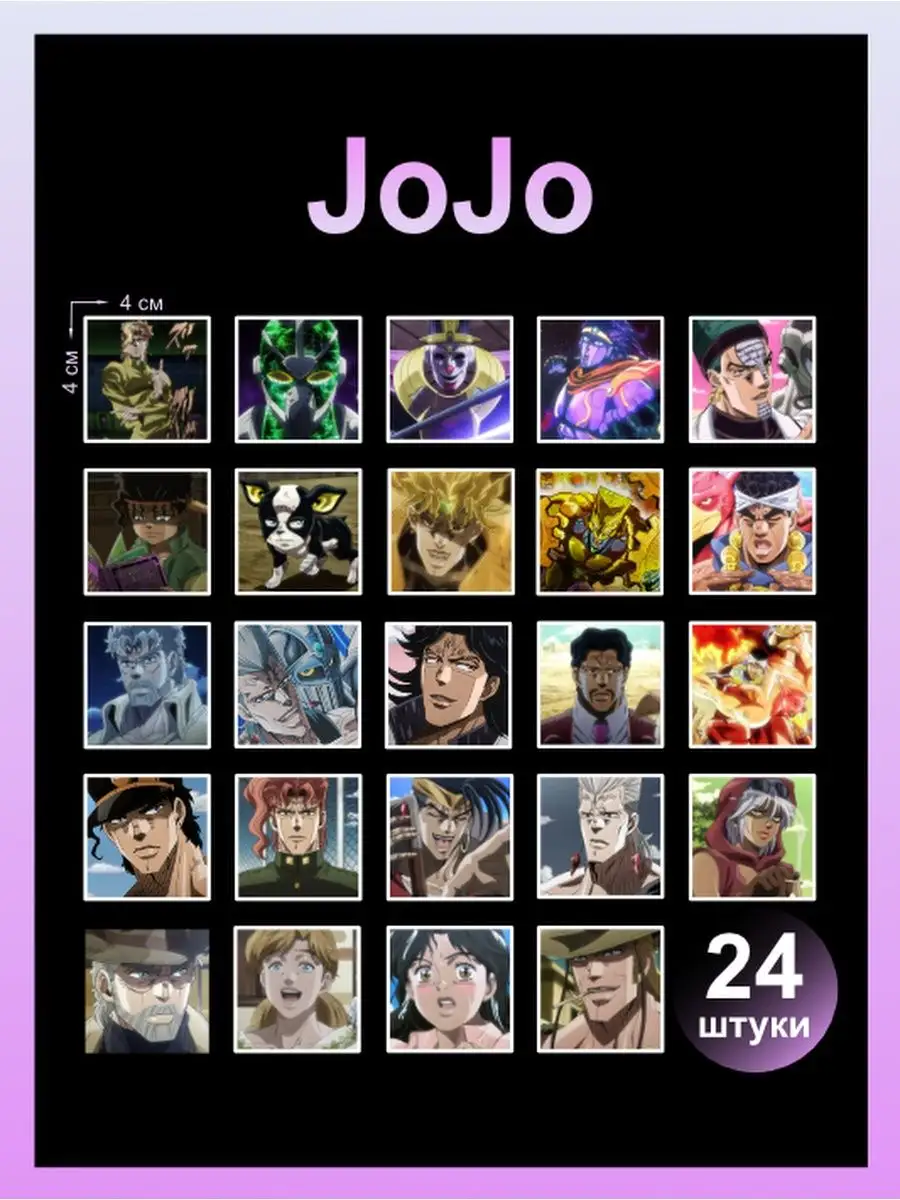 Наклейки аниме JoJo