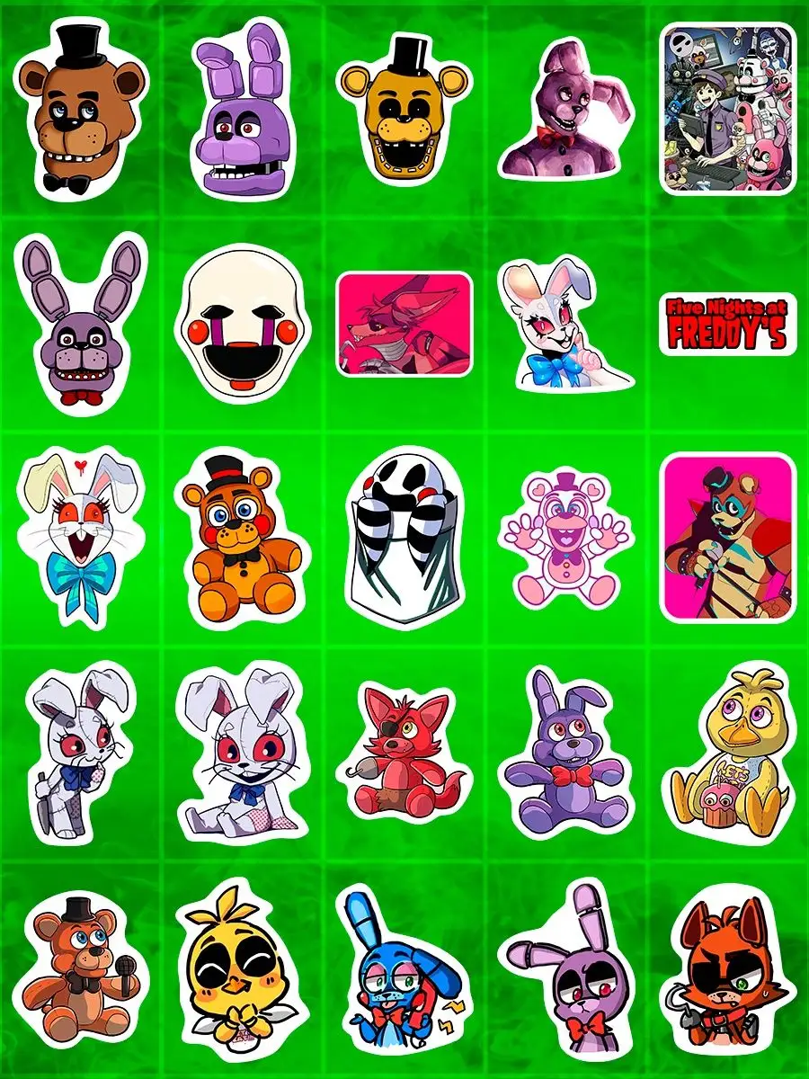 Стикеры наклейки на телефон стикерпак стикербук FNAF фнаф Sticker Rush  купить по цене 28 000 сум в интернет-магазине Wildberries в Узбекистане |  119351163