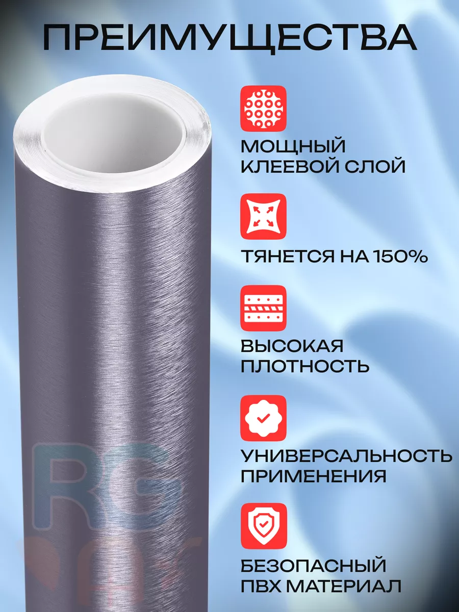 Reton Group Пленка для мебели, кухни шлифованный алюминий 50х152см