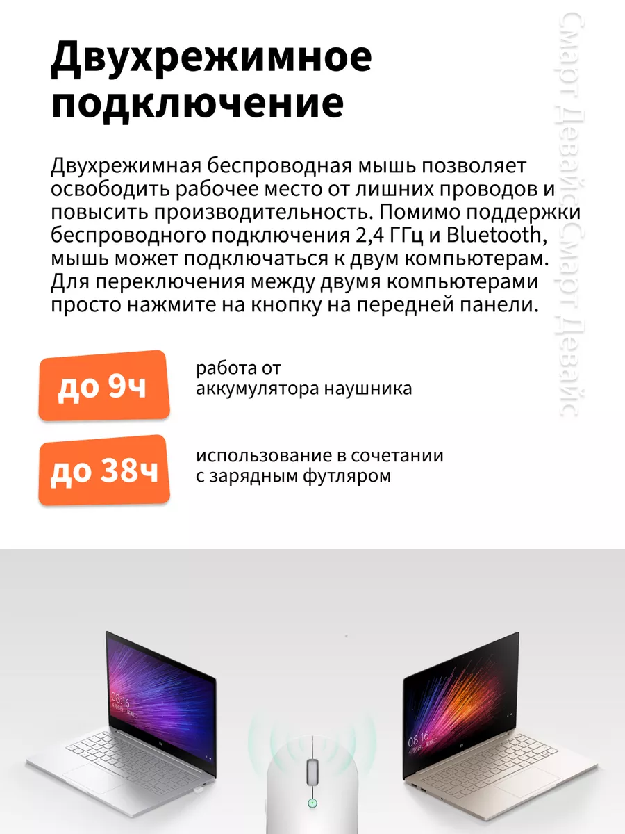 Мышь Mi Dual Mode Wireless Mouse Xiaomi купить по цене 993 ₽ в  интернет-магазине Wildberries | 119794965