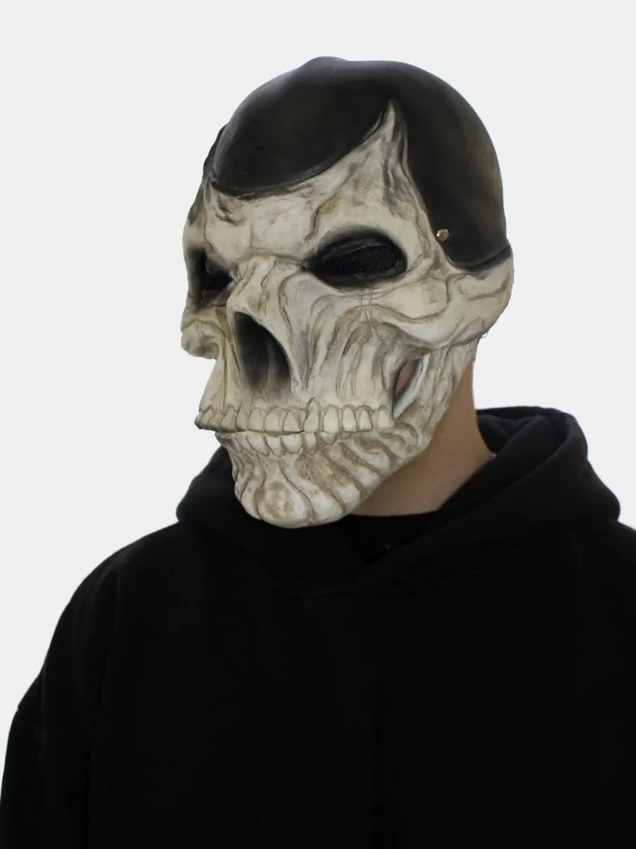 Маска кровавого Скелета в капюшоне / Купить маски на Хэллоуин в Prikol-Shop