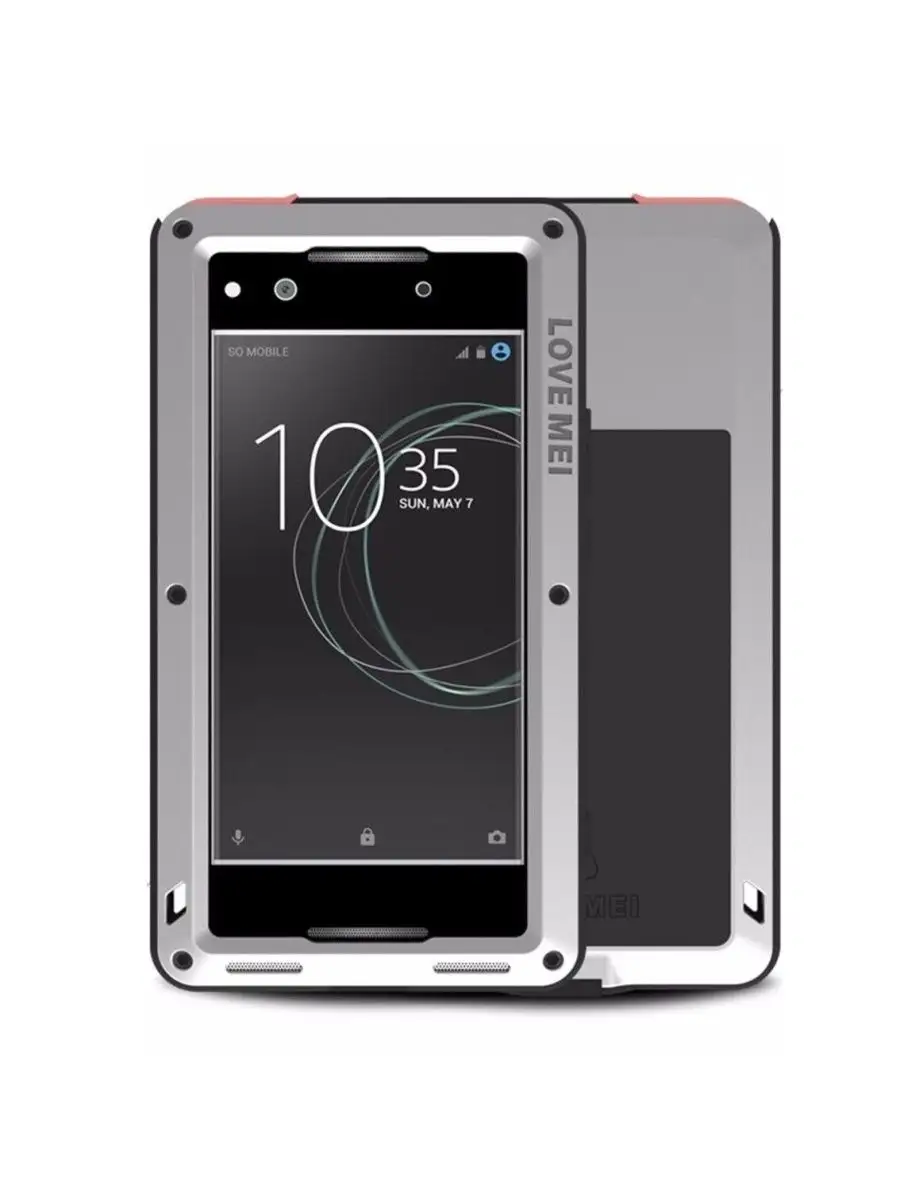 Гибридный чехол для Sony Xperia XA1 (серебряный) LOVE MEI купить по цене  957 ₽ в интернет-магазине Wildberries | 122747177