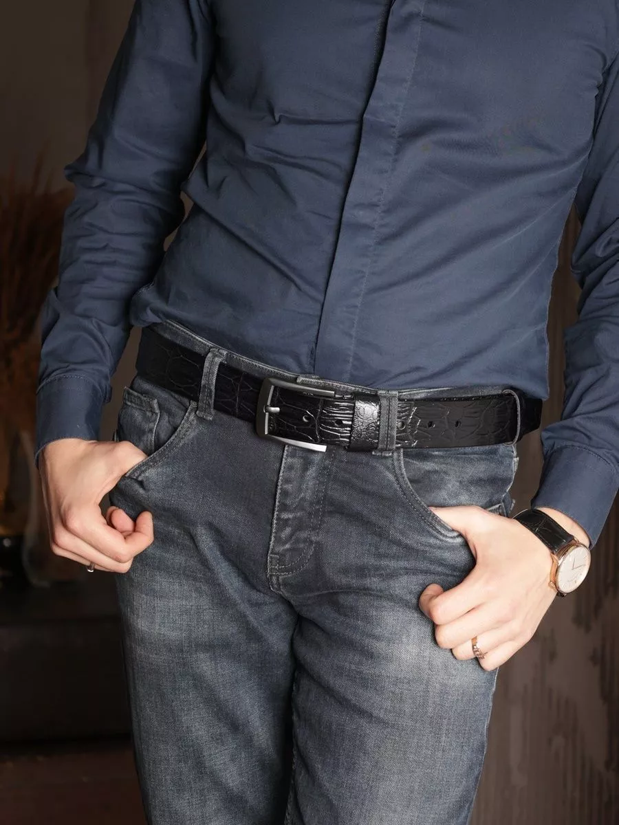 D\u0026T Кожаный ремень для джинс и брюк