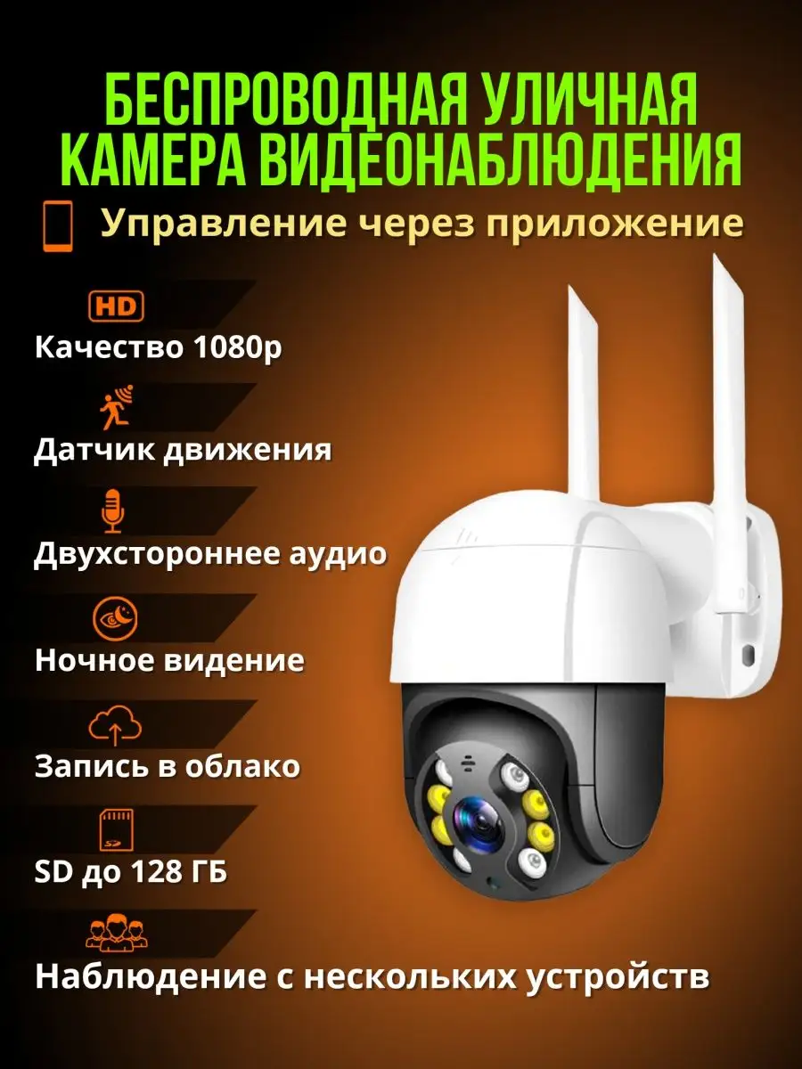 Беспроводная уличная ip wi-fi камера RU-shop купить по цене 150,75 р. в  интернет-магазине Wildberries в Беларуси | 123393281