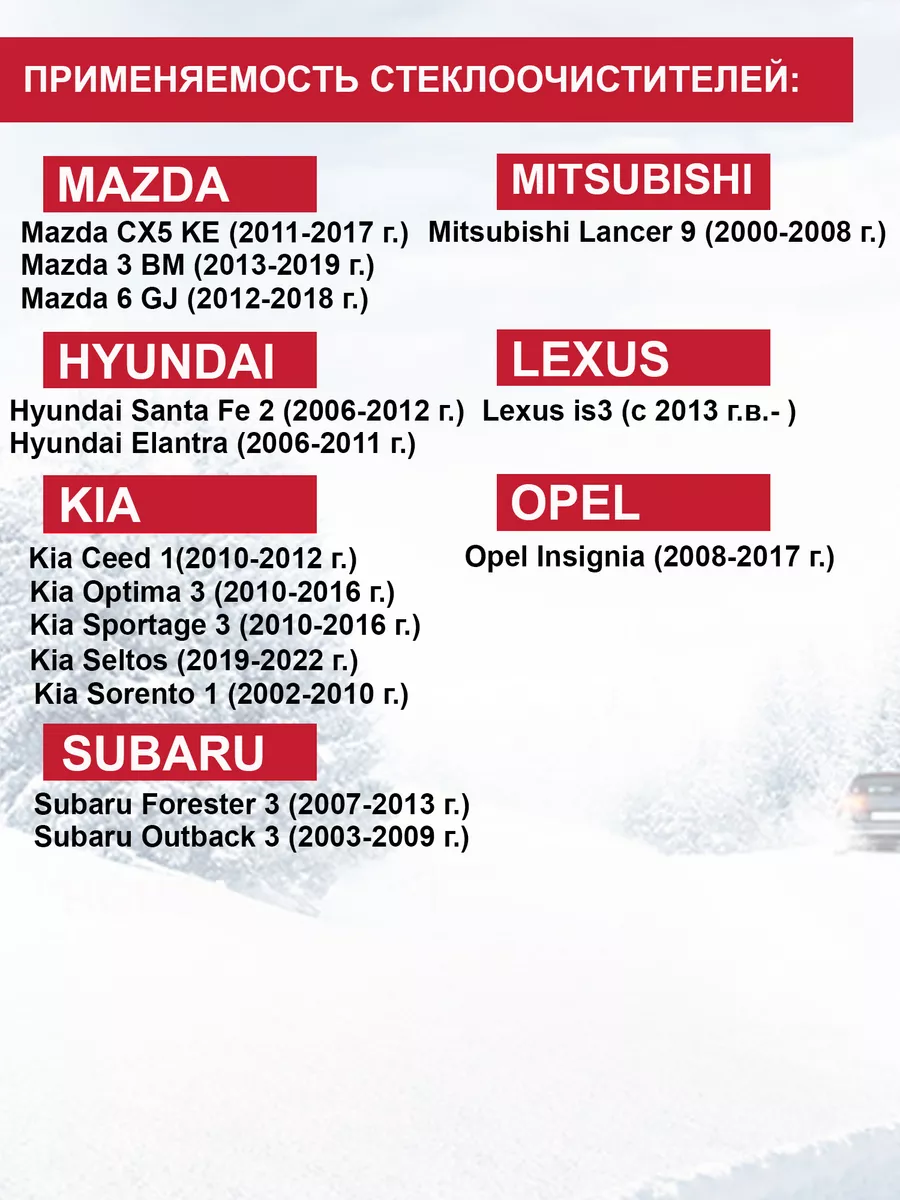Дворники зимние для KIA 600 450 мм WBF купить по цене 2 258 ₽ в  интернет-магазине Wildberries | 123583183