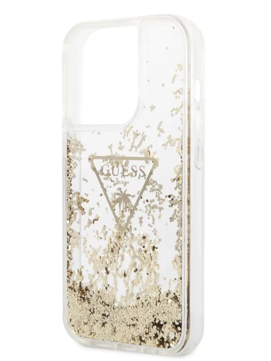 GUESS Чехол на iPhone 14 Pro с жидкими блестками Liquid Glitter