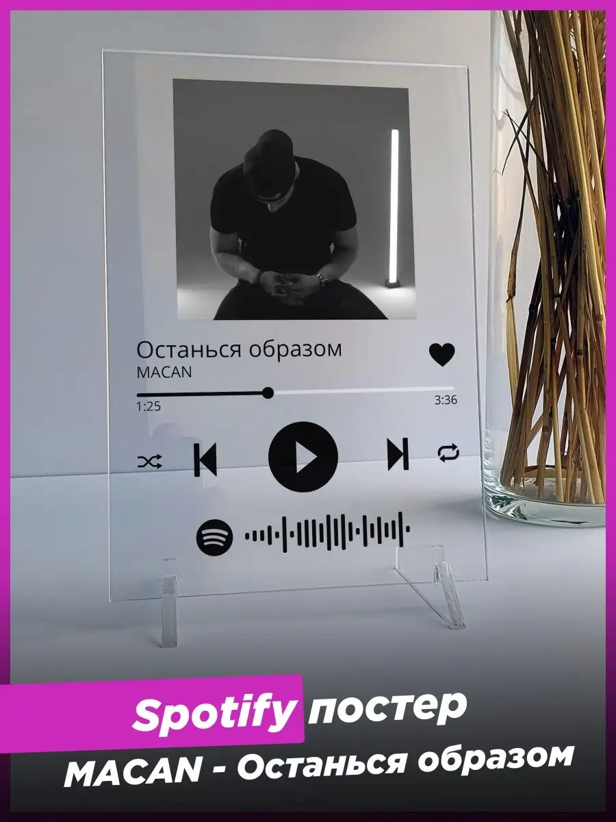 Макан macan постер подарок другу любимой подруге 14 февраля Spotify Poster  купить по цене 400 ₽ в интернет-магазине Wildberries | 127093655